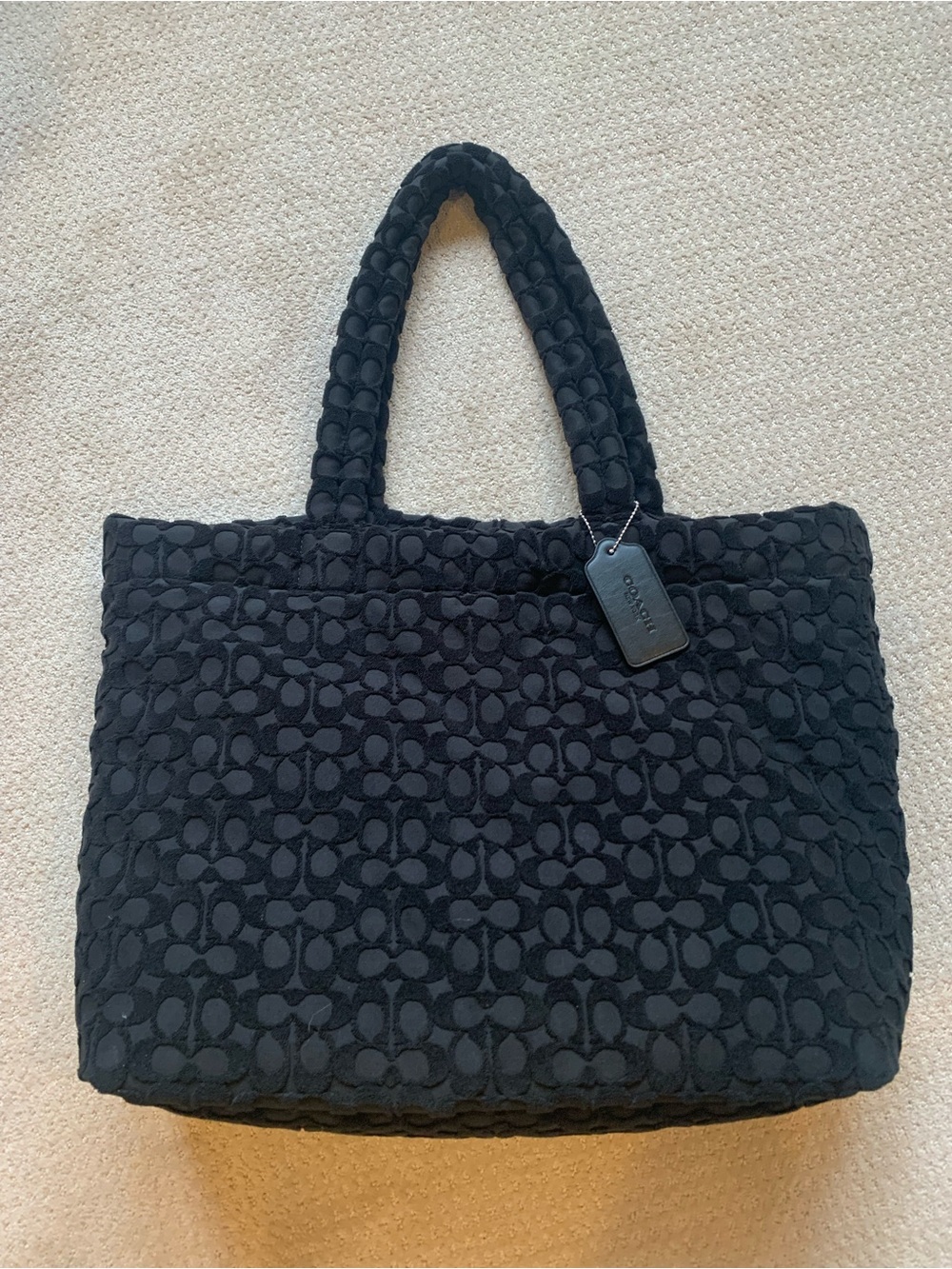 Coach signature tote in Terry Cloth